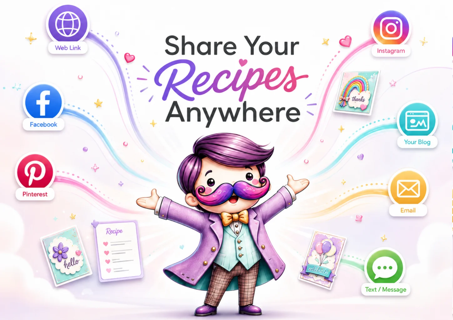 Share Your Recipes Anywhere!