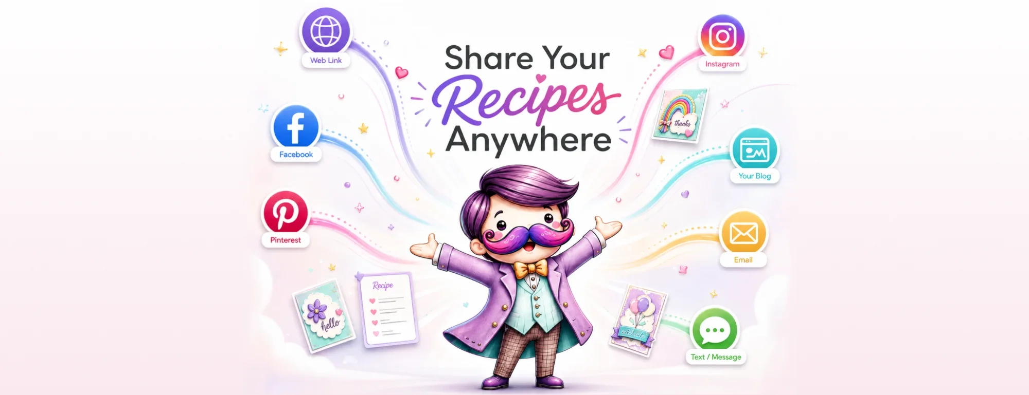 Share Your Recipes Anywhere!