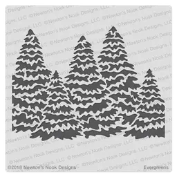 Evergreens Stencil