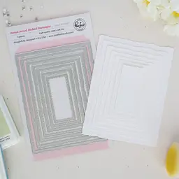 Dotted Nested Deckled Rectangles