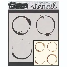 Coffee Rings | Mixed Media Stencil