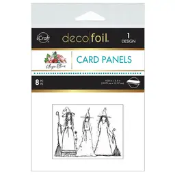 Deco Foil Card Panels by Angie Blom - Witch Trio