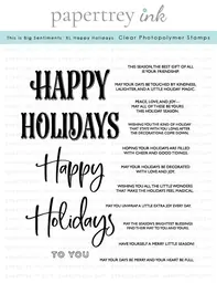 This is Big Sentiments: XL Happy Holidays