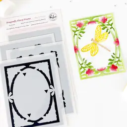 Dragonfly Floral Frame