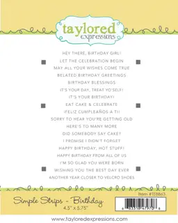 Simple Strips - Birthday