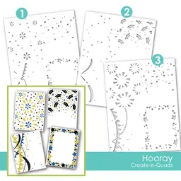 Create-in-Quads Layering Stencil - Hooray