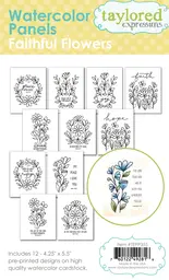 Watercolor Panels - Faithful Flowers