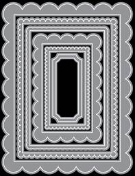 Mixed Scallop Rectangle
