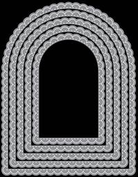 Stitched Scallop Arch