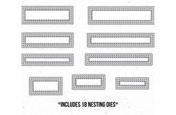 Scalloped & Stitched Sentiment  Nesting Dies