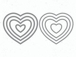 Dashes and Frills Hearts