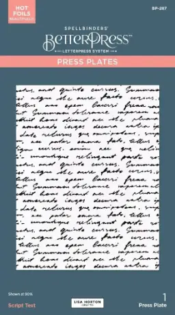 Script Text Betterpress Plate from the Wildflowers Collection