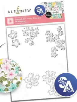 Stencil Art: Ditsy Flowers Wallpaper 