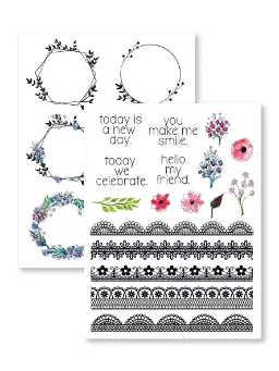 Floral Lace Rub-on Sheets