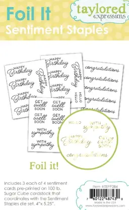 Foil It Sentiment Staples