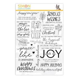 Inside Christmas Greetings Clear Stamp