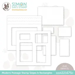 Modern Postage Stamp Edges & Rectangles