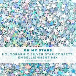 Oh My Stars Holographic Silver Star Confetti Mix