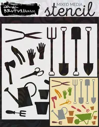 Gardening 101 Mixed Media Stencil