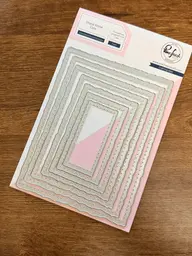Dotted Nested Deckled Rectangles
