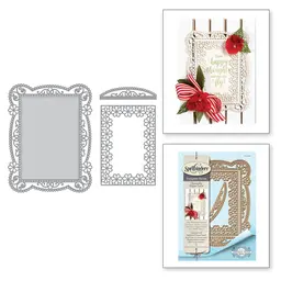 Shapeabilities Tallulah Frill Layering Frame Small Etched Dies Chantilly Paper Lace Collection