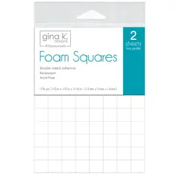 Double-sided Adhesive Permanent Foam Squares 1/2 in, White