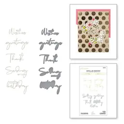 Yana's Sentiments Glimmer Hot Foil Plate & Die Set from Foiled Basics