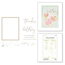 Splatter Sentiments Glimmer Hot Foil Plate from the Yana's Blooms Collection