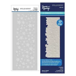 Starry Night 3D Emboss & Cut Folder and Stencil Bundle