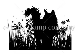 Fluffy Feline Frolic Silhouette